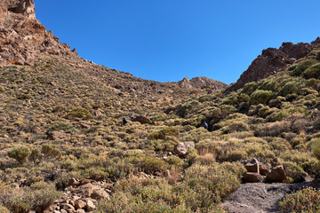 Teide National Park Roques de Garcia in Tenerife at Canary Islands