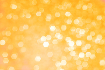 Blurred background - golden sparkles. Abstract image. Bright color. Abstract beautiful fasion bokeh.