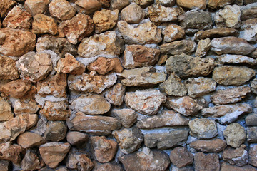 stone wall texture. A stone wall of house make by hand for background or texture.