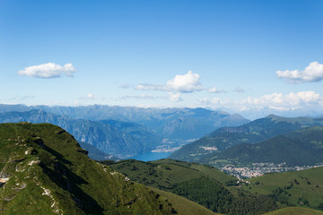 Fototapeta premium Lake Lugano in Switzerland.