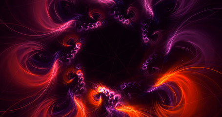 3D rendering abstract round light background