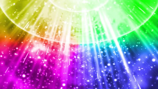 rainbow light down background animation