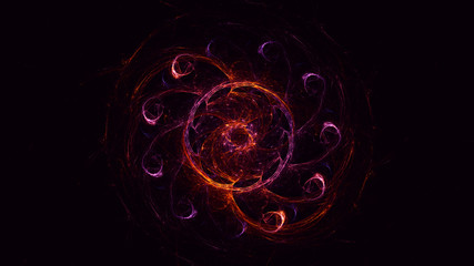 Fototapeta premium 3D rendering abstract round light background