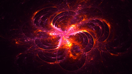 Obraz premium 3D rendering abstract round light background