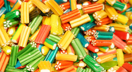 sweet candies in the store