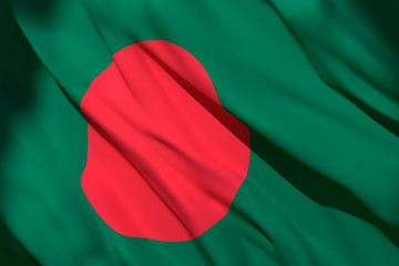 3d rendering of Bangladesh flag