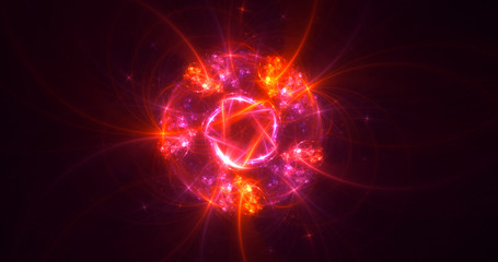 Fototapeta premium 3D rendering abstract round light background