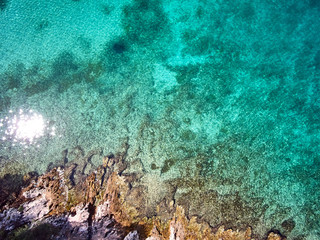 aerial view of croatia coast line