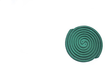 spiral green on a white background isolate
