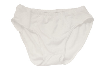 Man underwear white isolated on white background. Clipping path.