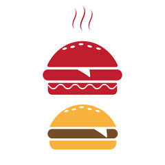 Fast food burger icon. Burger icon vector. Burger sign or symbol