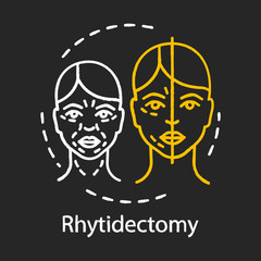 Rhytidectomy chalk icon