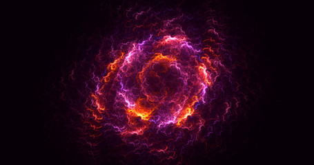 3D rendering abstract round light background