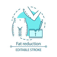 Fat reduction procedure concept icon