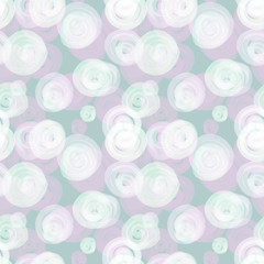 Seamless pattern of hand painted circles. Watercolor background.