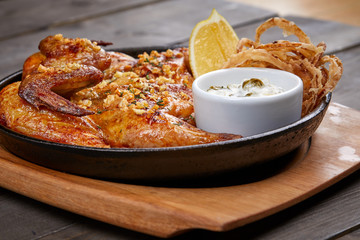 roasted chicken with sauce