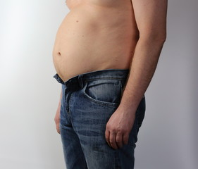 man with a fat belly