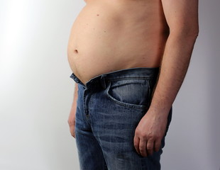 man with a fat belly