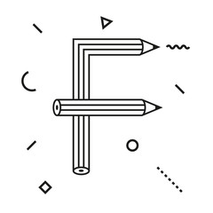 Letter F - Pencil Alphabet