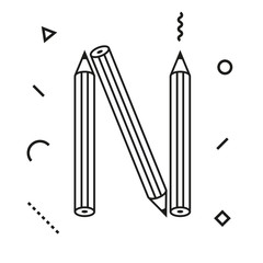 Letter N - Pencil Alphabet