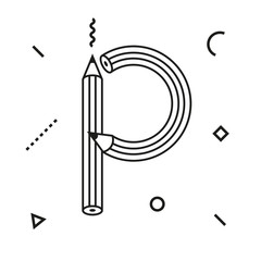 Letter P - Pencil Alphabet