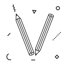 Letter V - Pencil Alphabet