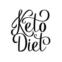 Ketodiet vector lettering. Title. Calligraphy. Logo