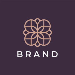 Flower logo design concept. Universal flower logo.