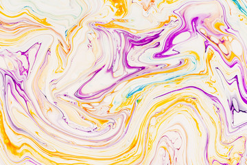 Bright resin art abstract background. Multicolor marble surface, mineral stone texture. Violet,...