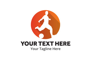 Fototapeta premium football unique simple logo creative design in flat style with color . soccer creative simple logo creative design in flat style with color