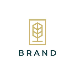 Wheat logo design concept. Universal wheat logo.