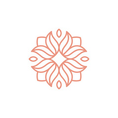 Flower logo design concept. Universal flower logo.