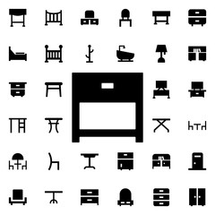 Nightstand icon. Universal set of furniture for website design and development, app development