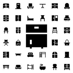Nightstand icon. Universal set of furniture for website design and development, app development