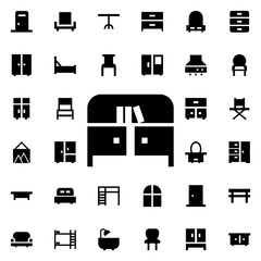 Bookcase icon. Universal set of furniture for website design and development, app development