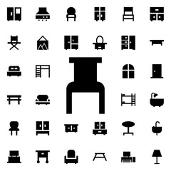 Chair icon. Universal set of furniture for website design and development, app development