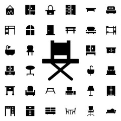 Folding chair icon. Universal set of furniture for website design and development, app development
