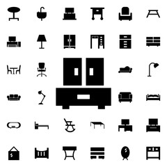 Round table icon. Universal set of furniture for website design and development, app development