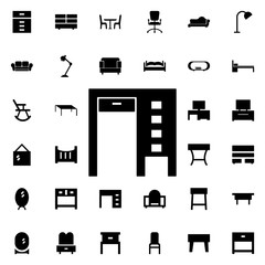 Computer table icon. Universal set of furniture for website design and development, app development