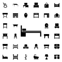 Bed icon. Universal set of furniture for website design and development, app development