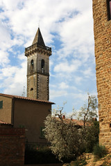 Tower in the ancestral castle of Leonardo Da Vinci, Italy