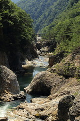 Kinugawa Ryuokyo Valley in summer, Nikko city, Tochigi prefecture, Japan
