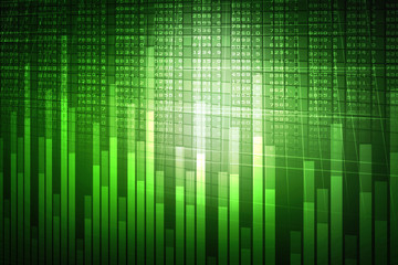 2d rendering Stock market online business concept. business Graph 