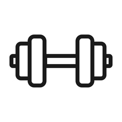 dumbbell, fitness, gym - minimal line web icon. simple vector illustration. concept for infographic, website or app.