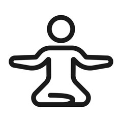 meditation, fitness, gym - minimal line web icon. simple vector illustration. concept for infographic, website or app.