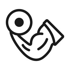 muscles, fitness, gym - minimal line web icon. simple vector illustration. concept for infographic, website or app.