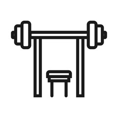 Fototapeta premium fitness barbell, gym - minimal line web icon. simple vector illustration. concept for infographic, website or app.