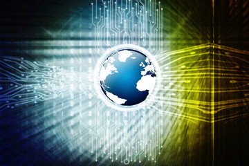 2d illustration Network community concept . Mixed media