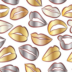 Seamless pattern with Lips . Vector illustration. EPS 10