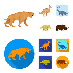 Vector design of animal and character icon. Collection of animal and ancient vector icon for stock.